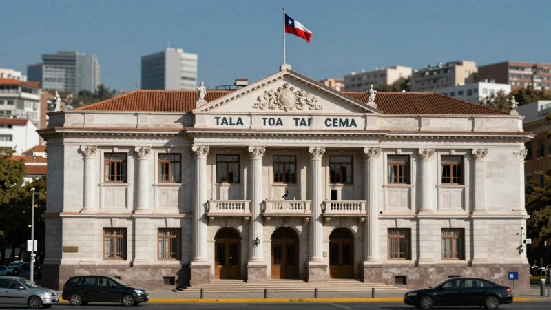 Iluminación dramática en la oficina tributaria chilena