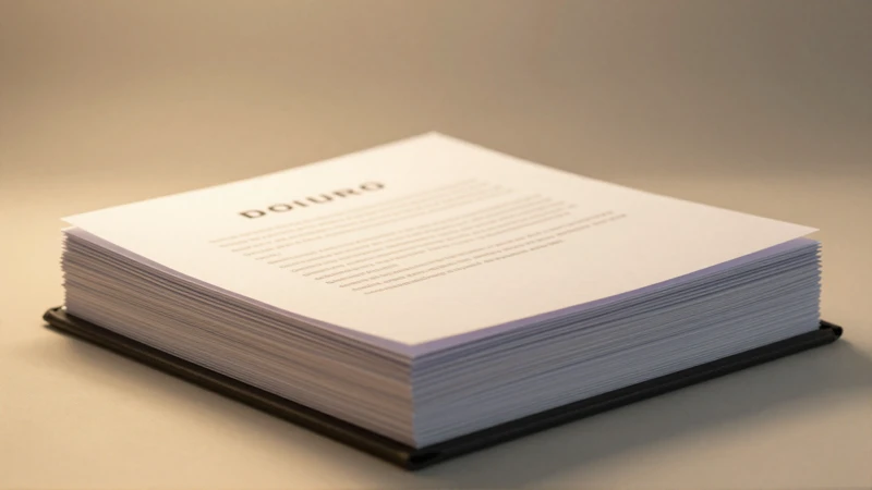 El notario firma entre documentos iluminados
