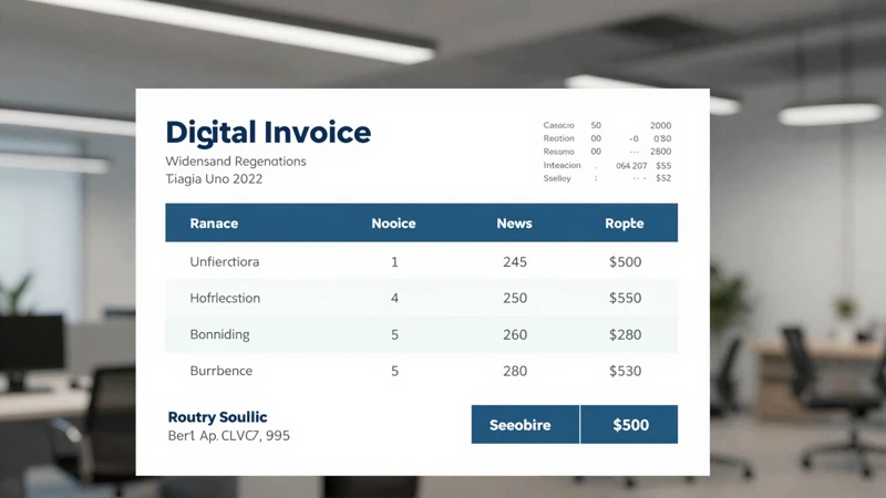 Factura digital, datos y luz profesional