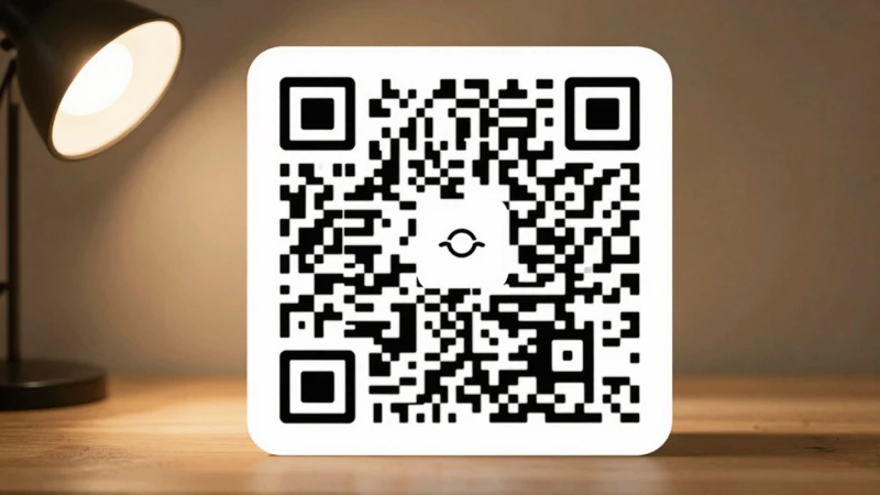 Código QR: documento digital, luz cálida