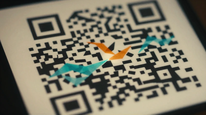 Escaneo QR, flujo de datos cálido